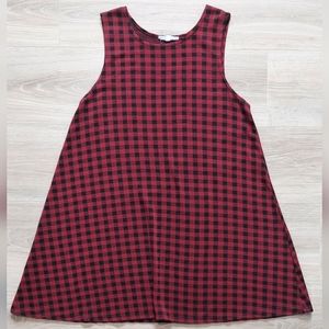 Socialite red and black checkered dress